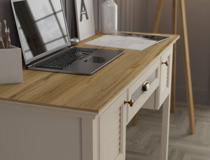 Hanah Home FRN-21033 Escritorio de Estudio Crema, Roble, Gris Hanah Home FRN-21033 Escritorio de Estudio Crema, Roble, Gris